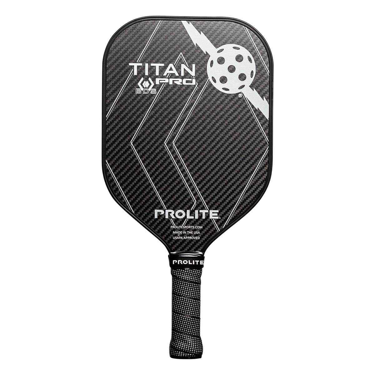 PROLITE Titan Pro Black Diamond Series Middleweight Carbon Fiber Pickleball Paddle: Image #405855