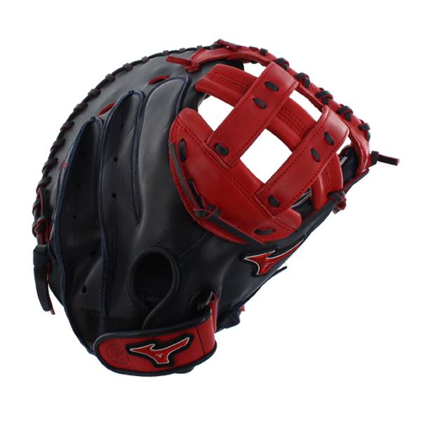 Mizuno MVP Prime SE Fastpitch Catchers Mitt: GXS50PSEF4- Navy/Red: Image #309541