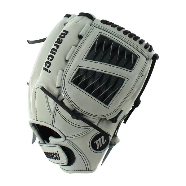 Marucci Adjustable 12.5" Fastpitch Softball Glove: MFGSB1250SV-GY/BK: Image #316283
