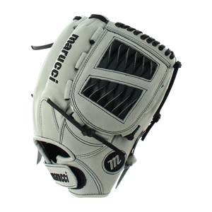 Marucci Adjustable 12.5" Fastpitch Softball Glove: MFGSB1250SV-GY/BK: Image #316283