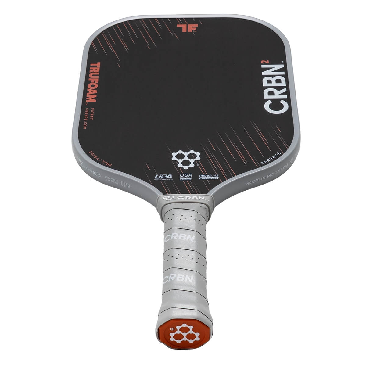 CRBN² TruFoam Barrage Carbon Fiber Pickleball Paddle | JustPaddles.com