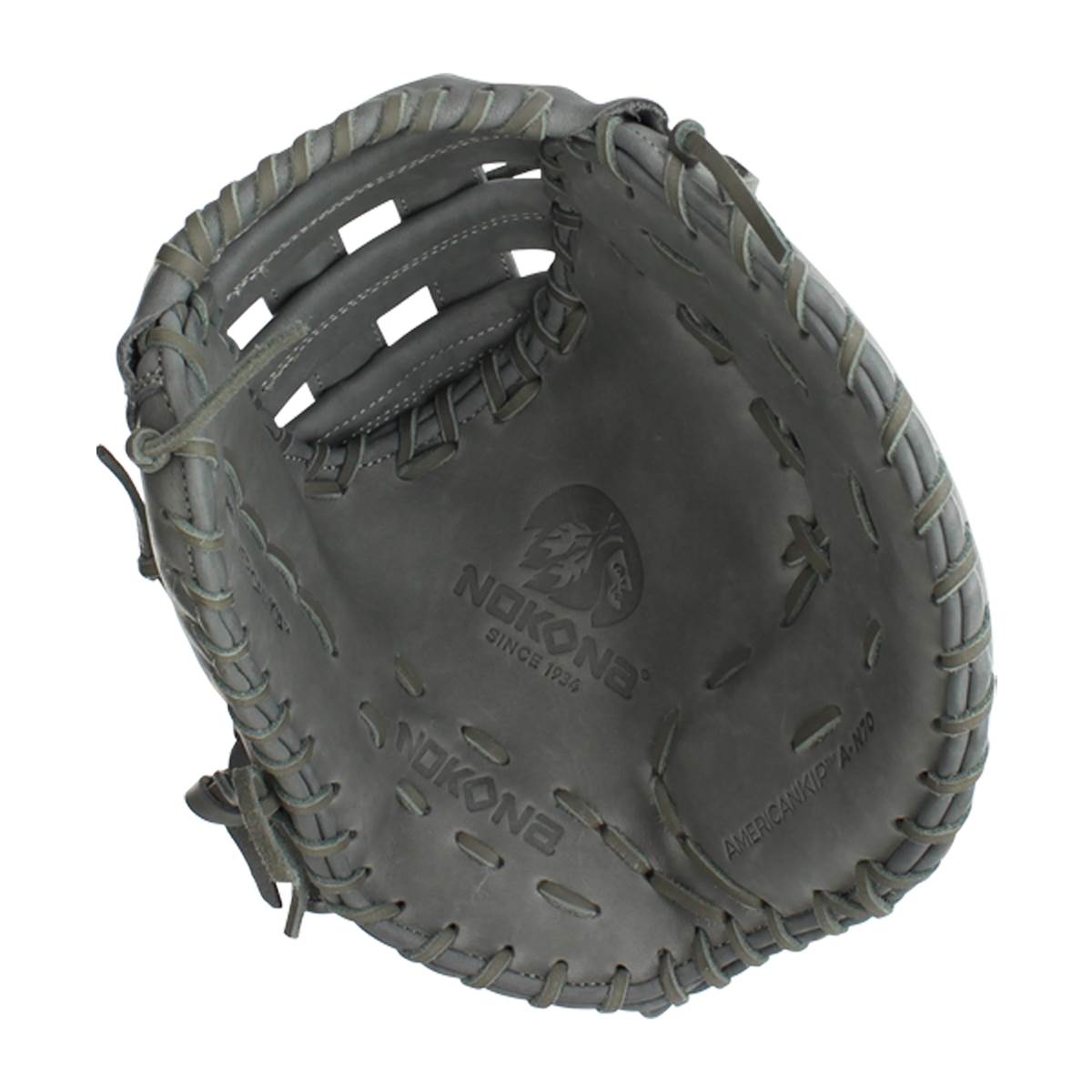 Nokona American Kip 13" Baseball First Base Mitt: A-N70HGR: Image #386280