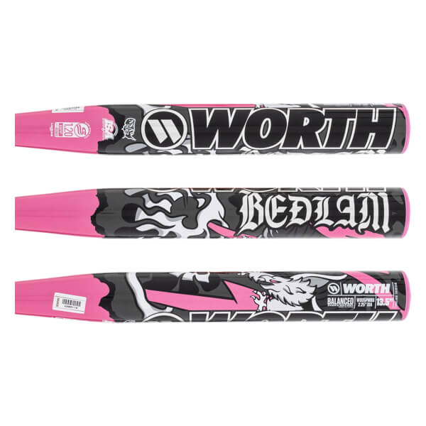 Worth Bedlam 13.5" Balanced USSSA Slow Pitch Softball Bat: WSU5PMBB: Image #454131