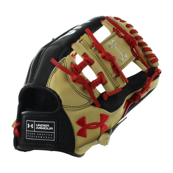Under Armour Genuine Pro 11.5" Baseball Glove: UAFGGP-1150I Black | Cream | Red: Image #317520