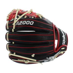 Wilson A2000 Limited Edition Baseball Glove: A2000BBDP15GM Black/Red: Image #308685