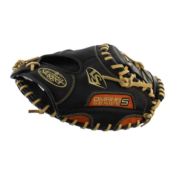 Louisville Slugger Omaha Series 5 Orange/Black Baseball Glove: FGS5OR6-CTM1 Catcher's Mitt: Image #308148