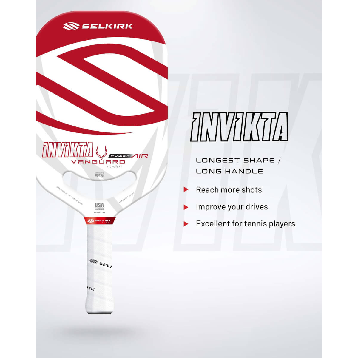 Selkirk VANGUARD Power Air Invikta Carbon Fiber Pickleball Paddle: Image #428322