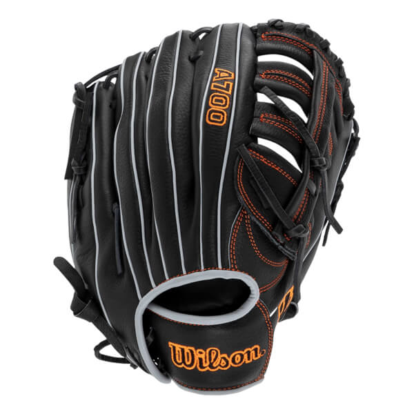 Wilson 軟式グローブ 黒/オレンジ　A2000 Wilson (ウィルソン) 硬式グローブ 約28cm オレンジ×ブラック A2000