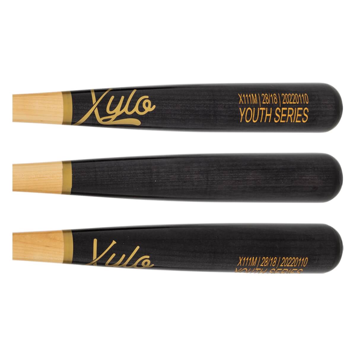 Xylo Youth Series 10 Maple Wood Baseball Bat (X111 Natural/Black