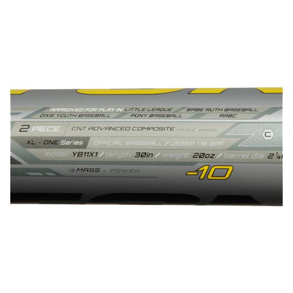 Easton XL1 -10 2 1/4 Youth Baseball Bat YB11X1 | JustBats.com