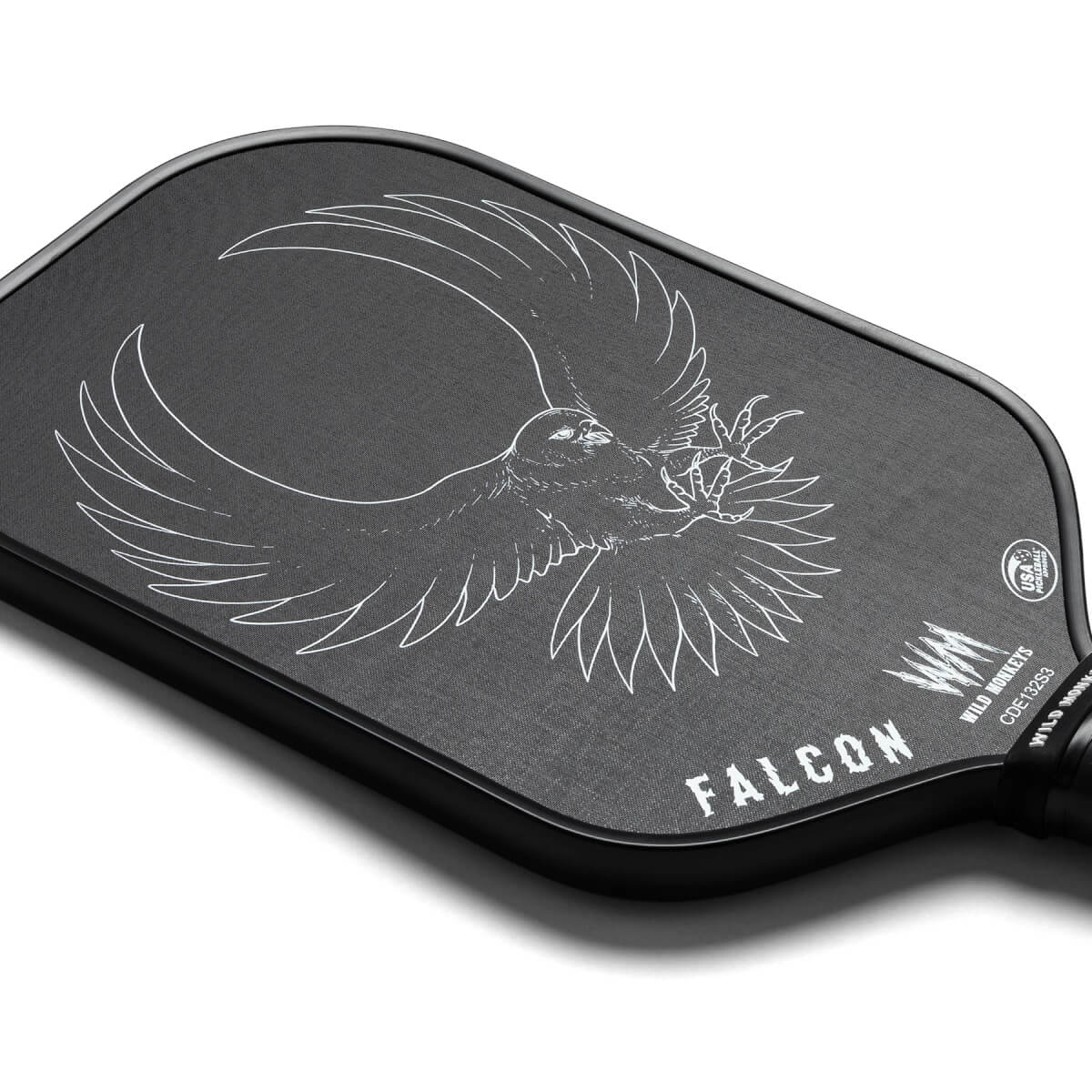 Wild Monkeys Falcon-E Raw Lightweight Carbon Fiber Pickleball Paddle: Image #432089