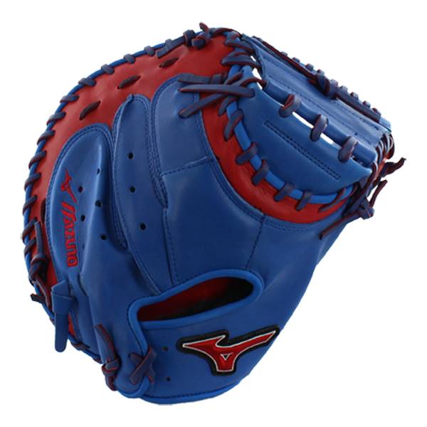 Mizuno MVP Prime SE Catchers Mitt: GXC50PSE4- Royal/Red: Image #309149