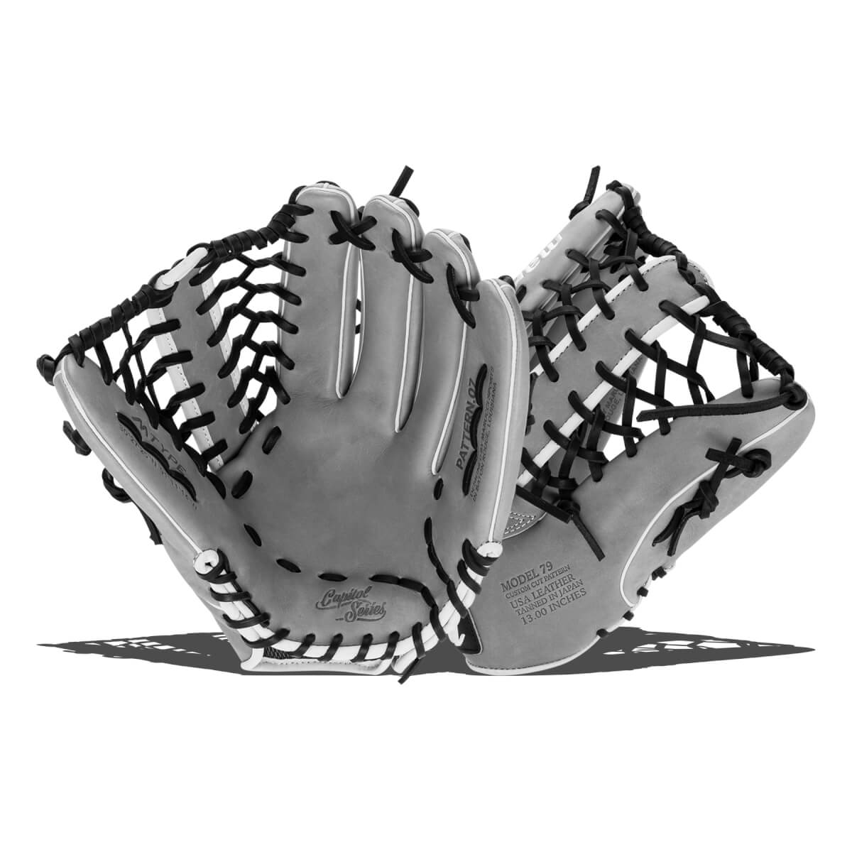 Marucci Capitol 13" Baseball Glove: MFG3CP79R1-GY/W: Image #445248