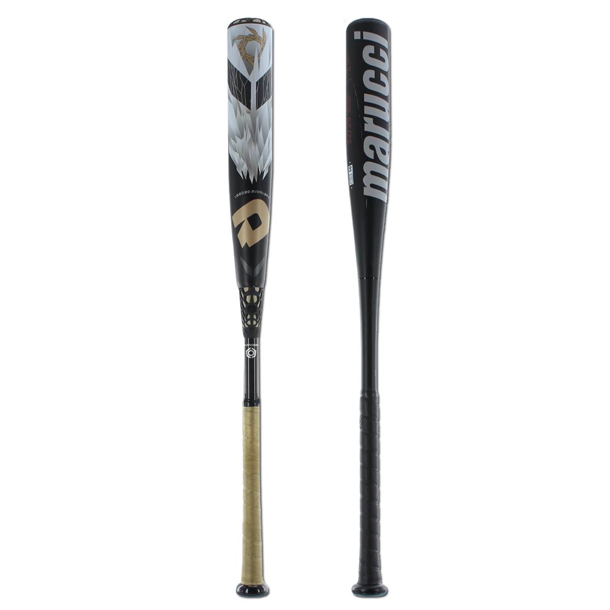 Practice Bat Pack 32 Inch DeMarini Voodoo Overlord BBCOR Baseball Bat and Marucci Black 2 BBCOR