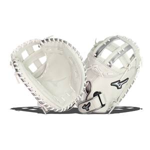 Mizuno MVP Prime SE 34'' Fastpitch Catcher's Mitt: GXS50PSE8 White/Silver: Image #380355
