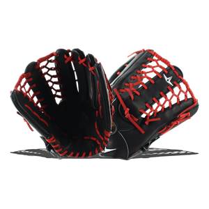 All Star System Seven 12.5" Baseball Glove: FGS7-OF Black / Red: Image #317101