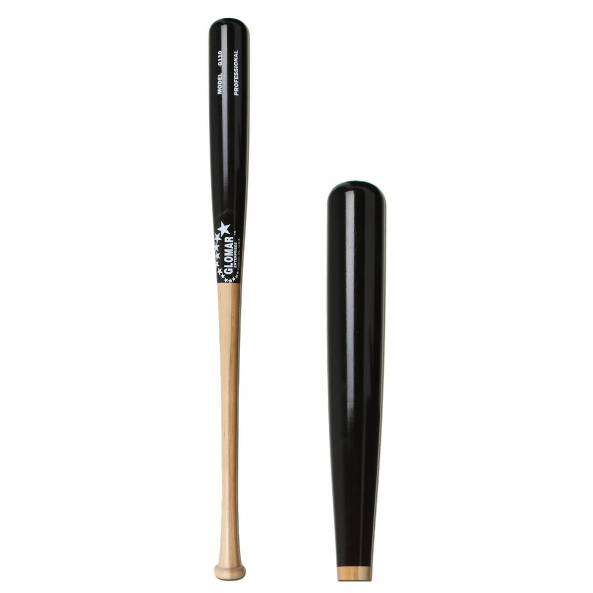 Glomar Bats Maple Wood Baseball Bat GM110 Natural/Black Adult