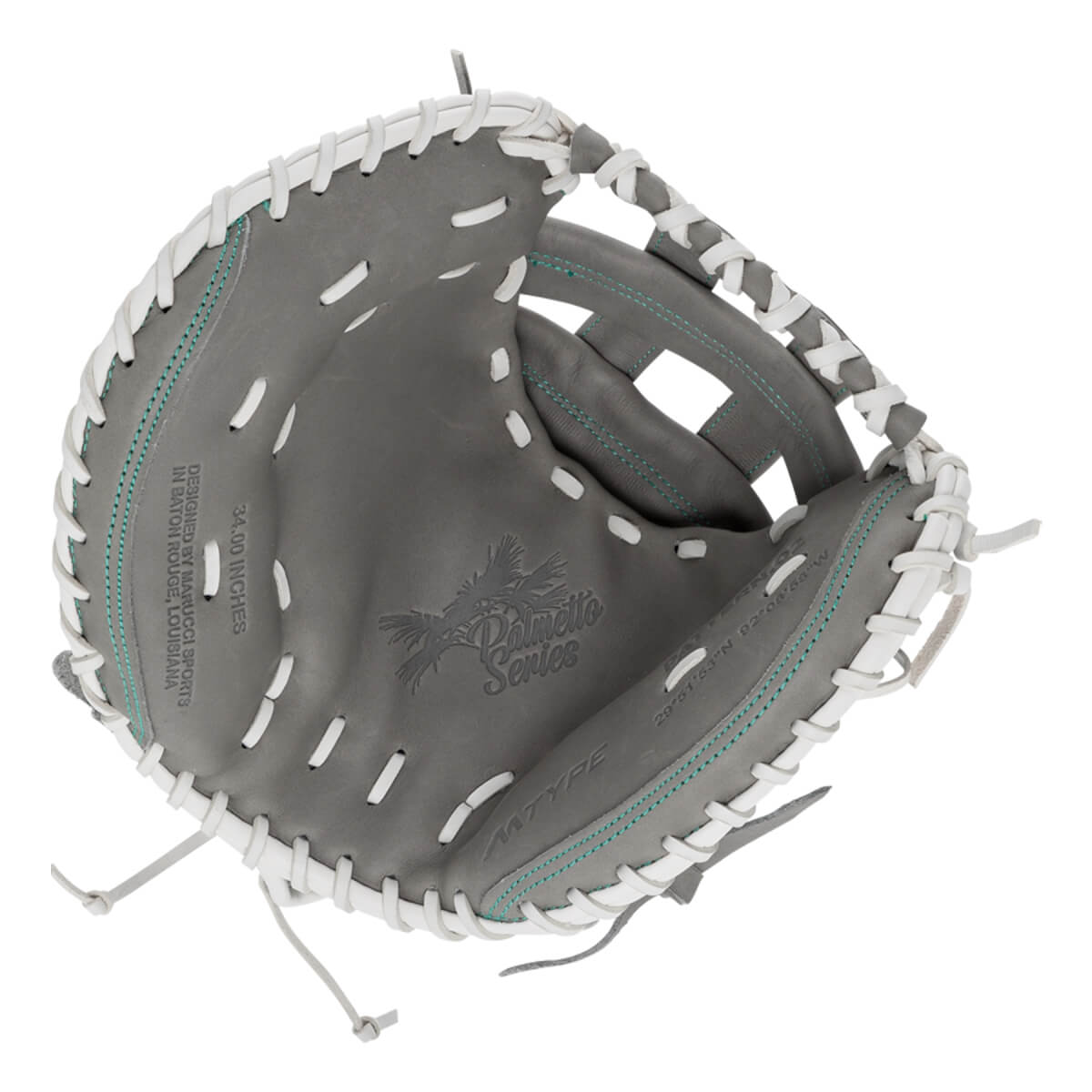 Marucci Palmetto 34" Fastpitch Softball Catcher's Mitt: MFG3PL240C2FP-GY: Image #445119