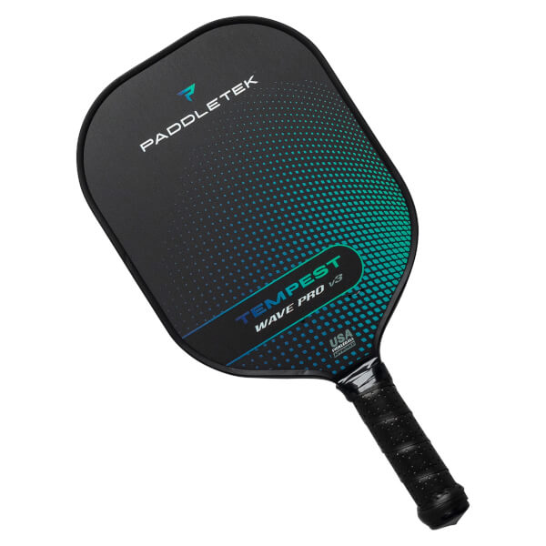 Paddletek Tempest Wave Pro V3 Middleweight Carbon Fiber Pickleball Paddle: Image #439198
