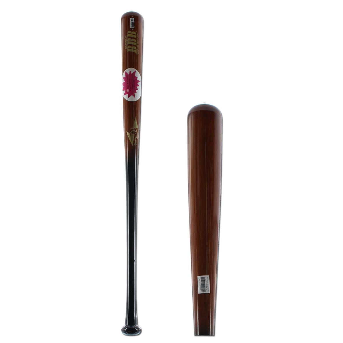 BamBooBat Bamboo Wood Baseball Bat HBBG30D Black/Brown Adult