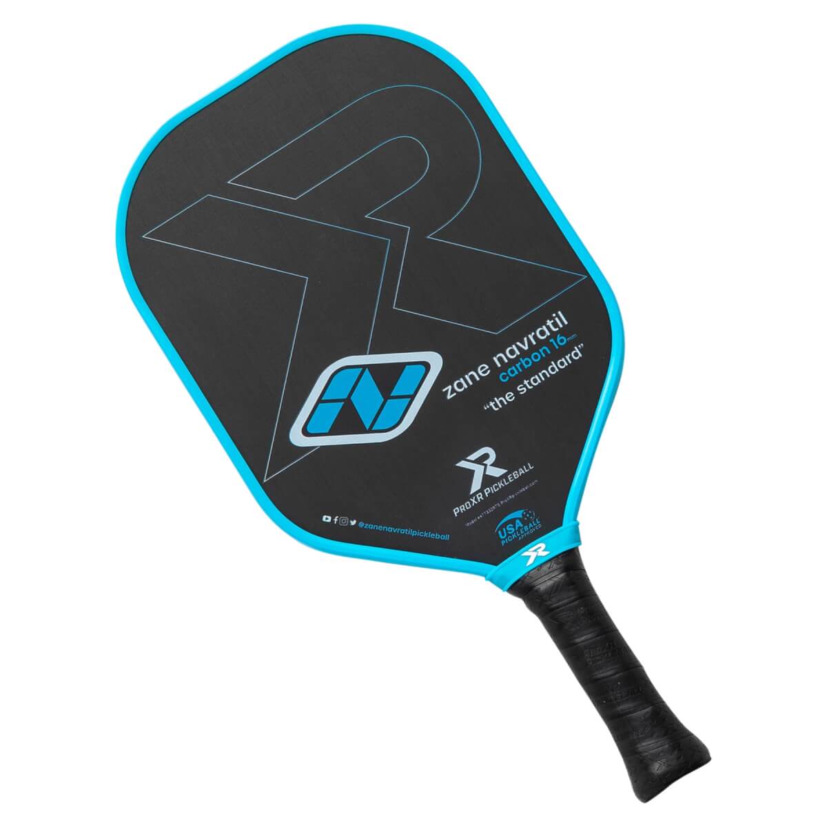 ProXR Zane Navratil "The Standard" 16mm Carbon Fiber Pickleball Paddle: Image #434265