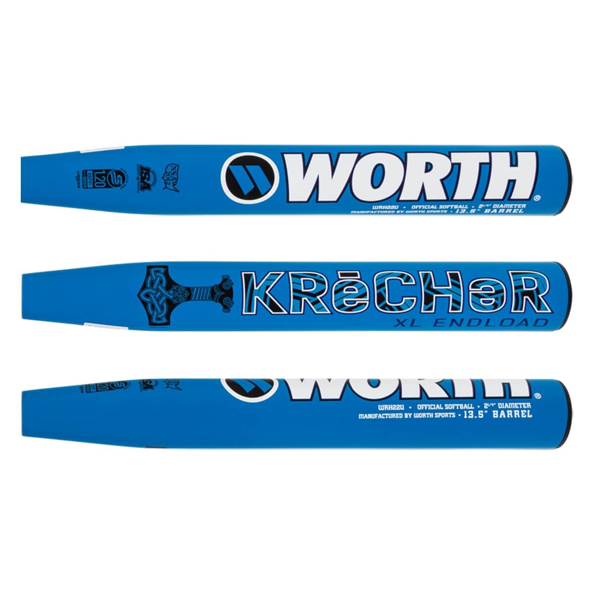 Worth Krecher 13.5" XL USSSA 240 Slow Pitch Softball Bat: WRH22U: Image #416812