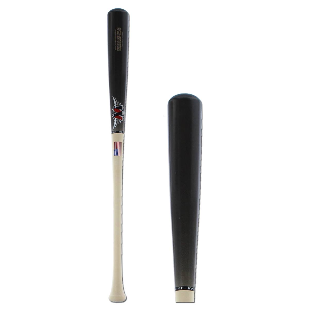 M^Powered HD-Pro Jecktor Maple Wood Baseball Bat: MPHD001 MLB Grey