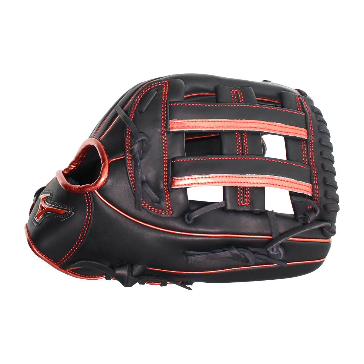 Mizuno MVP Prime SE 13'' Slow Pitch Softball Glove: GMVP1300PSES8 Black/Red: Image #389594