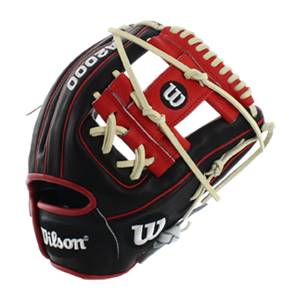 Wilson A2000 Limited Edition Baseball Glove: A2000BBDP15GM Black/Red: Image #308683