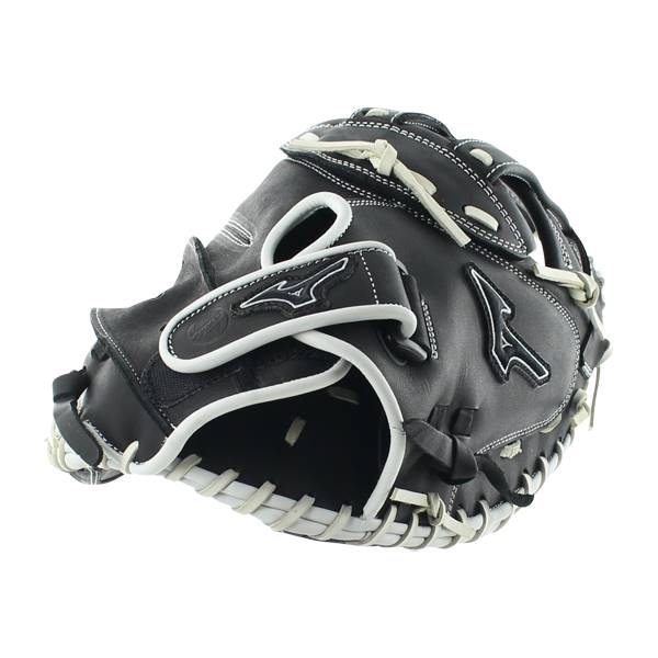 Mizuno MVP Prime SE 34" Fastpitch Softball Catcher's Mitt: GXS50PSE6 Black / Silver: Image #315496