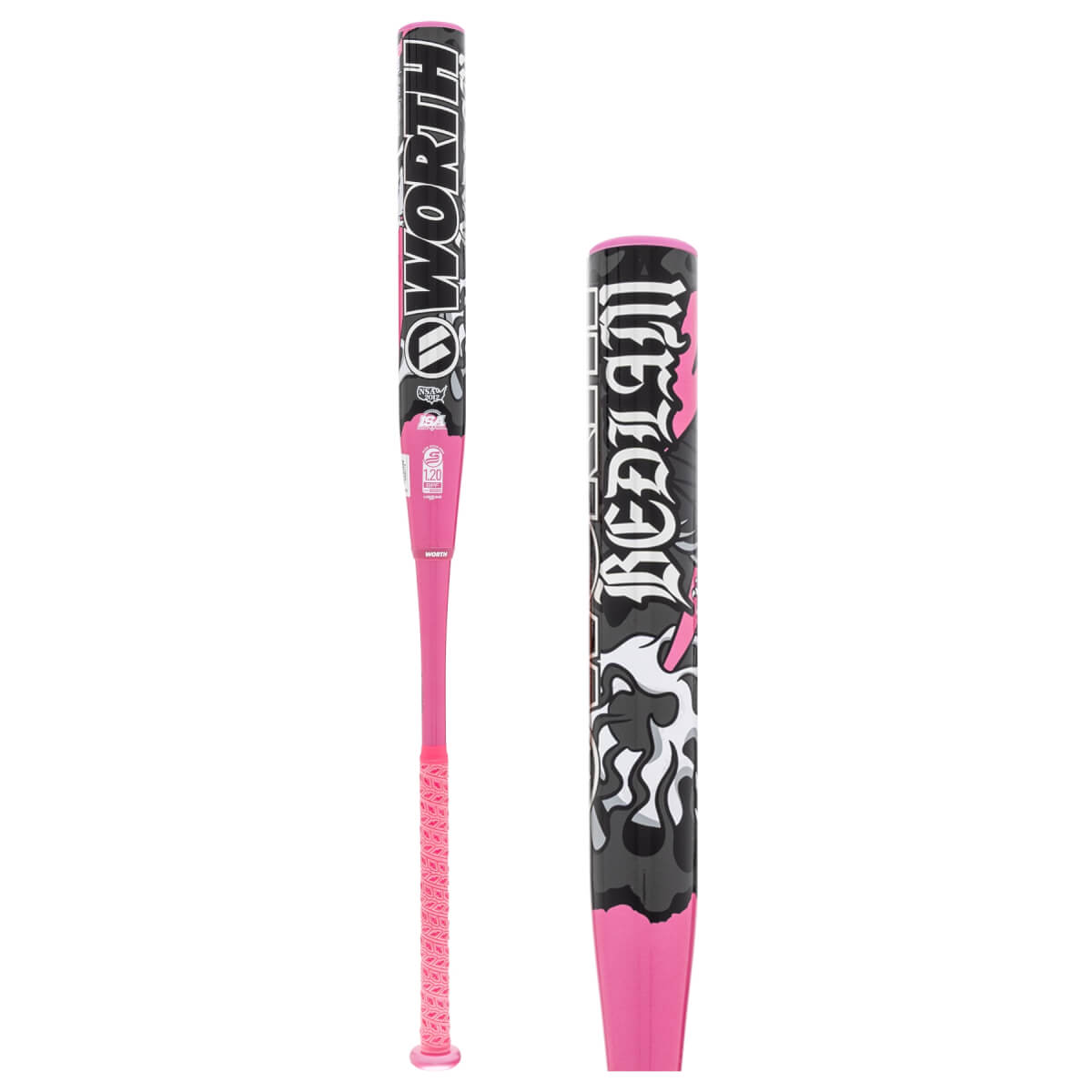 Worth Bedlam 13.5" Balanced USSSA Slow Pitch Softball Bat: WSU5PMBB: Image #454130
