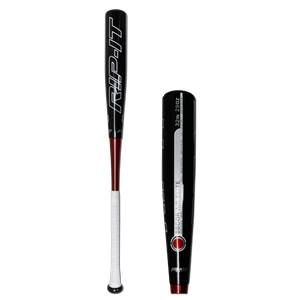 Side view of a black baseball bat with RIP-IT logo and BBCOR AIR ELITE text.