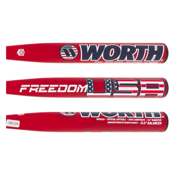 Worth Freedom 13.5" Balanced USA Slow Pitch Softball Bat (WFR22A
