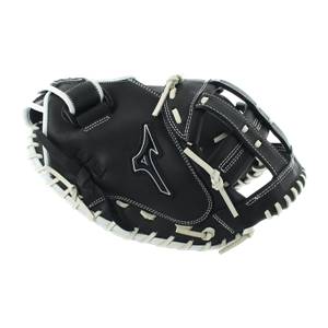 Mizuno MVP Prime SE 34" Fastpitch Softball Catcher's Mitt: GXS50PSE6 Black / Silver: Image #315493
