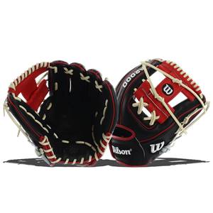 Wilson A2000 Limited Edition Baseball Glove: A2000BBDP15GM Black/Red: Image #308688