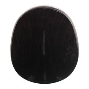 End view of a dark wood baseball bat with a smooth, glossy finish.