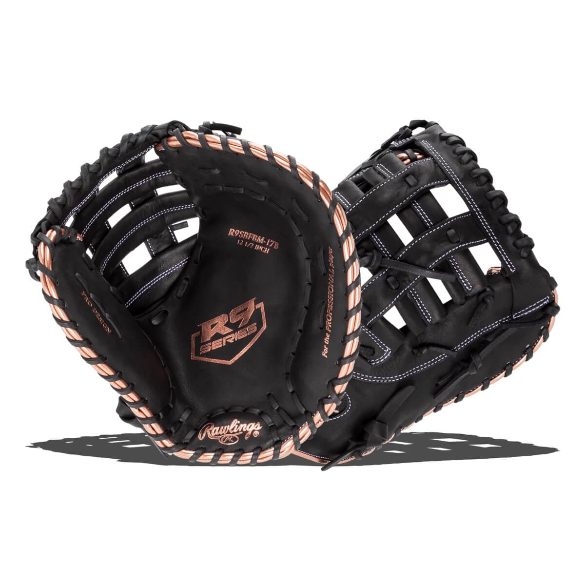 Rawlings R9 12.5" Fastpitch Softball First Base Mitt: RR9SBFBM-17B: Image #447110