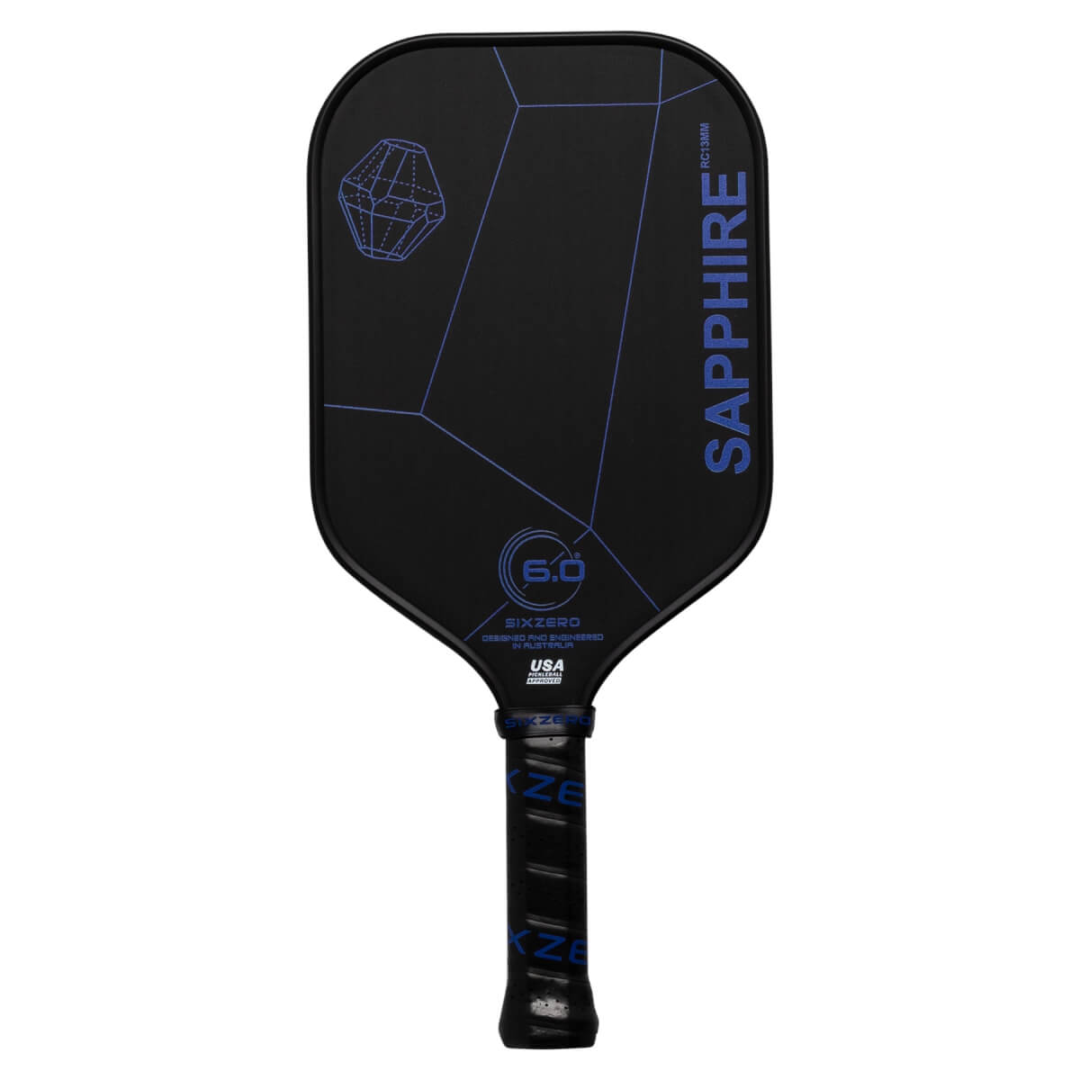 Six Zero Sapphire Gen2 Carbon Fiber Pickleball Paddle: Image #449398