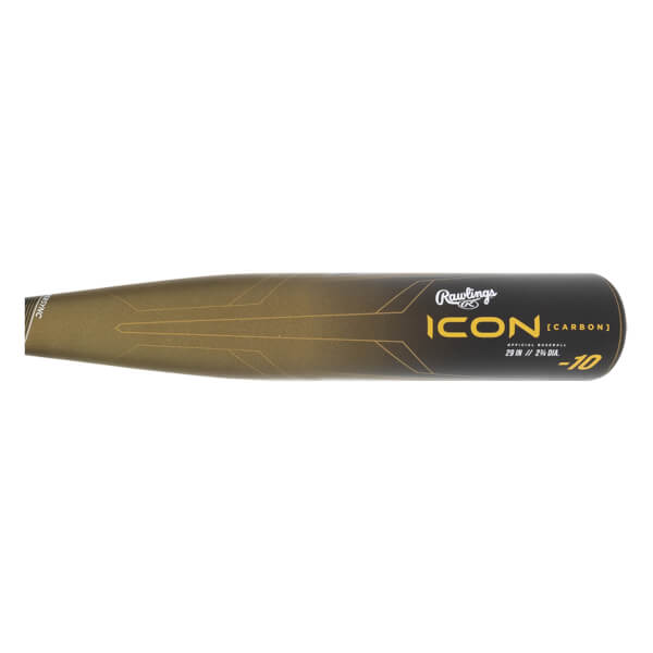 Batte De Baseball Rawlings Icon Carbone (-8) – 30 Pouces / 22 Oz – Modèle Junior/jeune