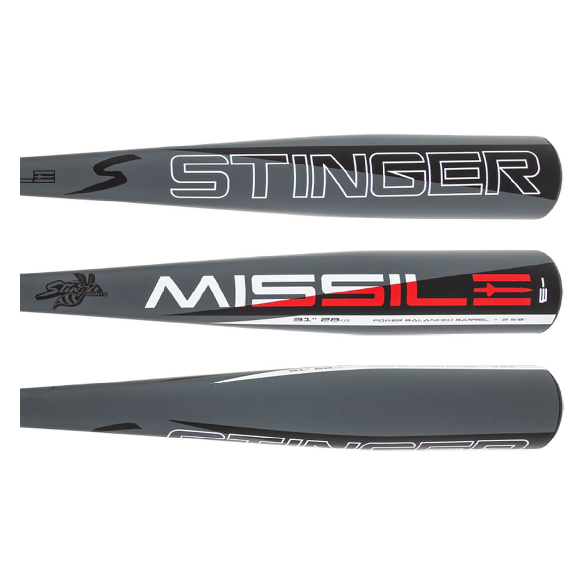 Stinger Missile BBCOR Baseball Bat: BBMSLE3: Image #416473