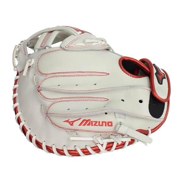 Mizuno MVP Prime SE 34'' Fastpitch Cather's Mitt: GXS50PSE8 White/Red: Image #380253