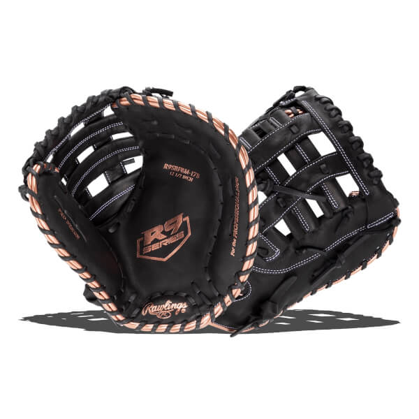 Rawlings R9 12.5" Fastpitch Softball First Base Mitt: RR9SBFBM-17B: Image #447110