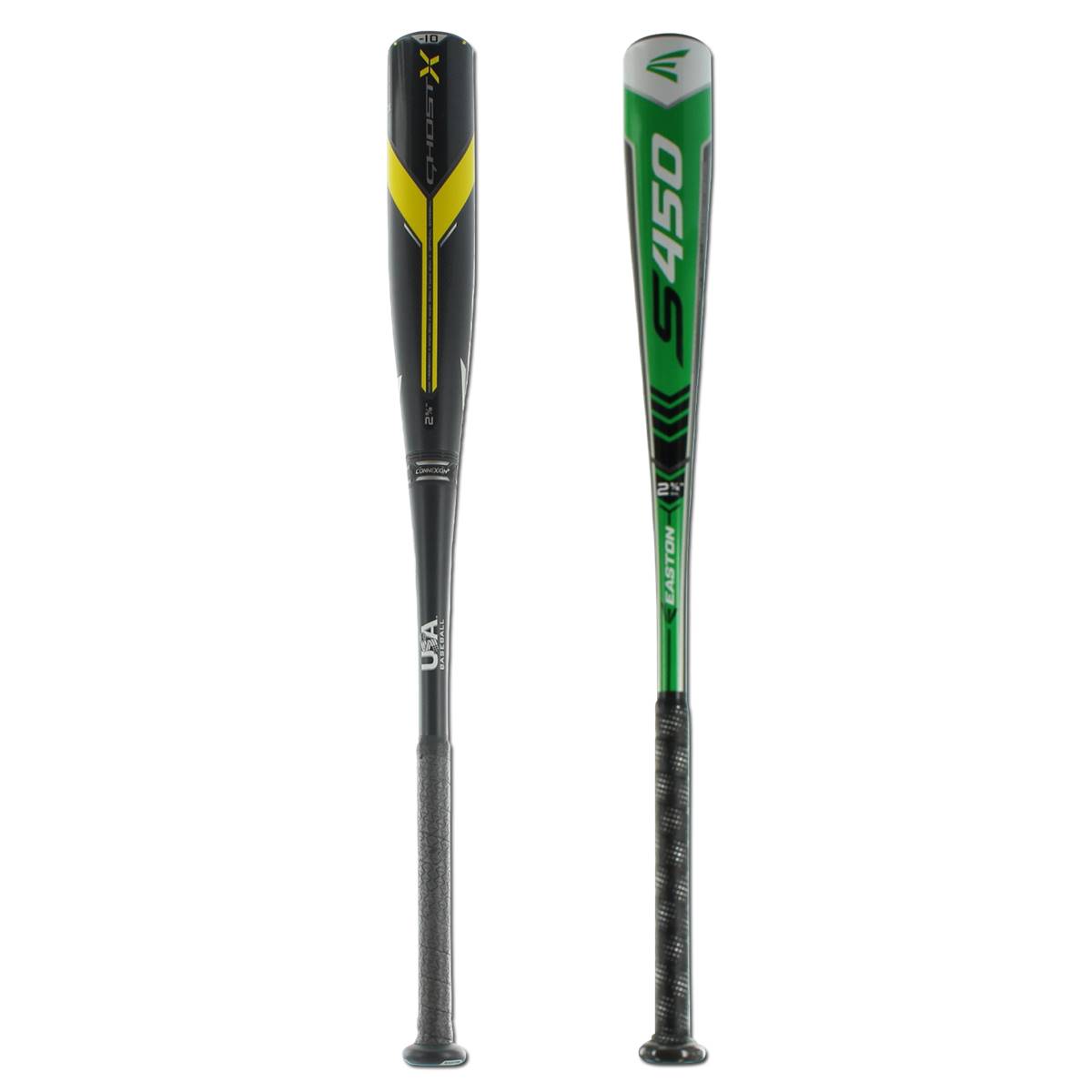 2018 Easton Ghost X 10 and 2018 Easton S450 8 USA Baseball Bats