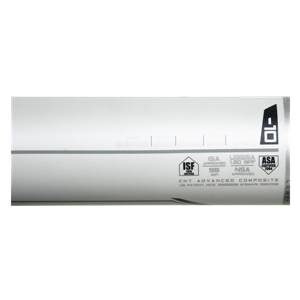 Side view of a silver softball bat with CNT ADVANCED COMPOSITE and certification logos.