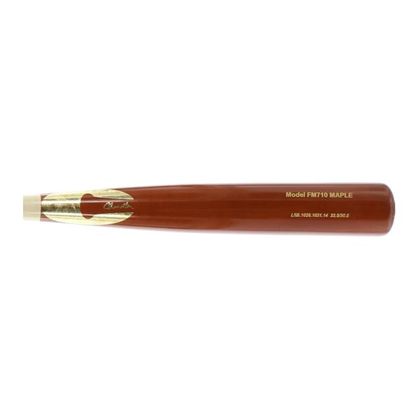 Chandler Heritage Hard Pro Maple Wood Baseball Bat: FM710 Natural