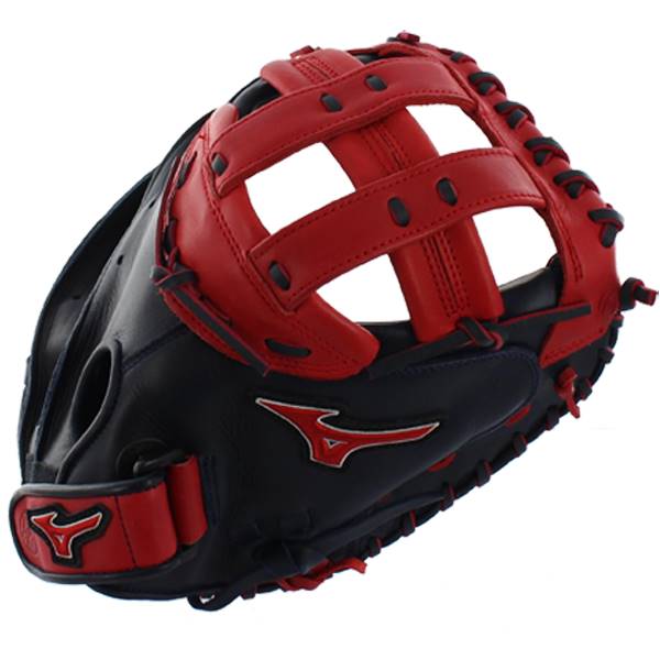 Mizuno MVP Prime SE Fastpitch Catchers Mitt: GXS50PSEF4- Navy/Red: Image #309537