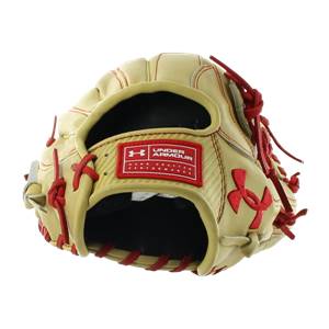 Under Armour Genuine Pro 11.75" Baseball Glove: UAFGGP-1175MT Cream | Red: Image #317503