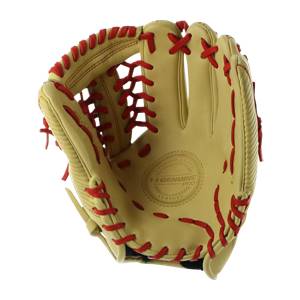 Under Armour Genuine Pro 11.75" Baseball Glove: UAFGGP-1175MT Cream | Red: Image #317498