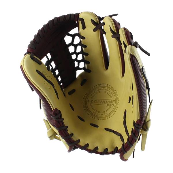 Under Armour Genuine Pro 11.75" Baseball Glove: UAFGGP-1175MT Black Cherry | Cream: Image #317351