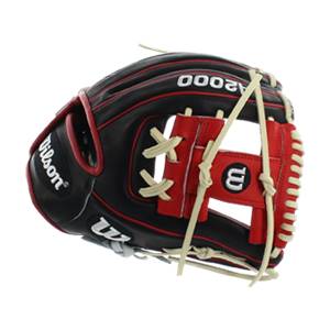 Wilson A2000 Limited Edition Baseball Glove: A2000BBDP15GM Black/Red: Image #308684